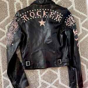 Genuine leather distressed Moto biker jacket